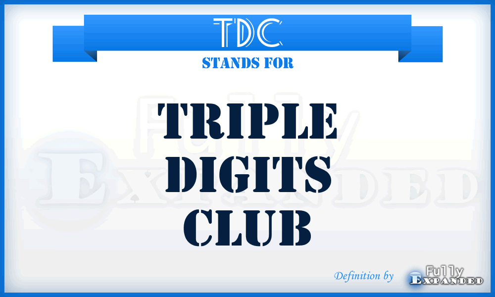 TDC - Triple Digits Club