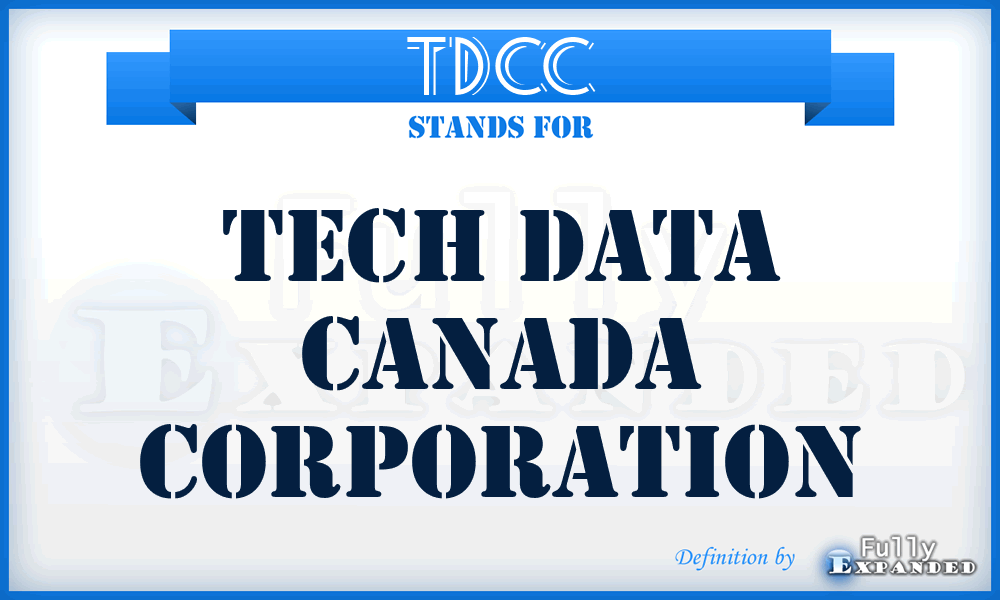 TDCC - Tech Data Canada Corporation