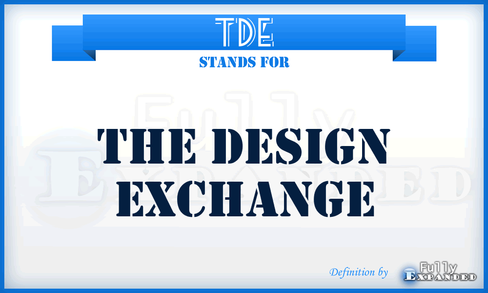 TDE - The Design Exchange