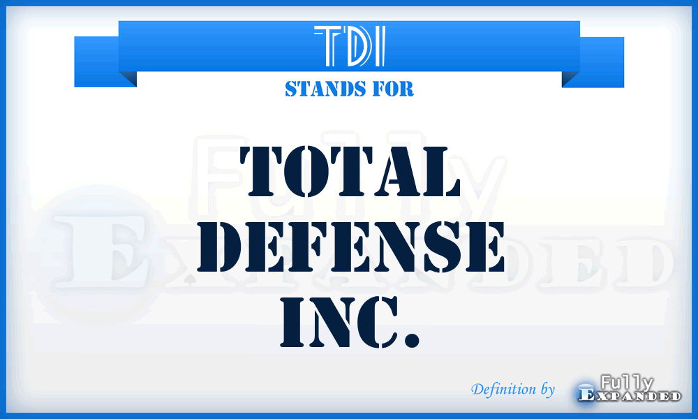 TDI - Total Defense Inc.