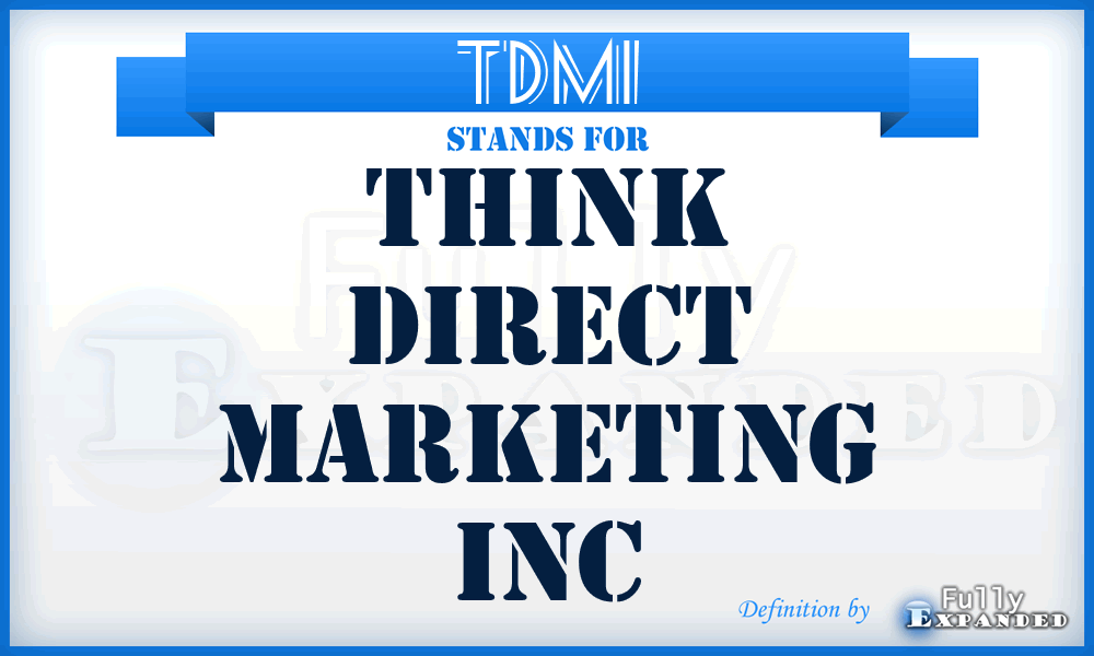 TDMI - Think Direct Marketing Inc