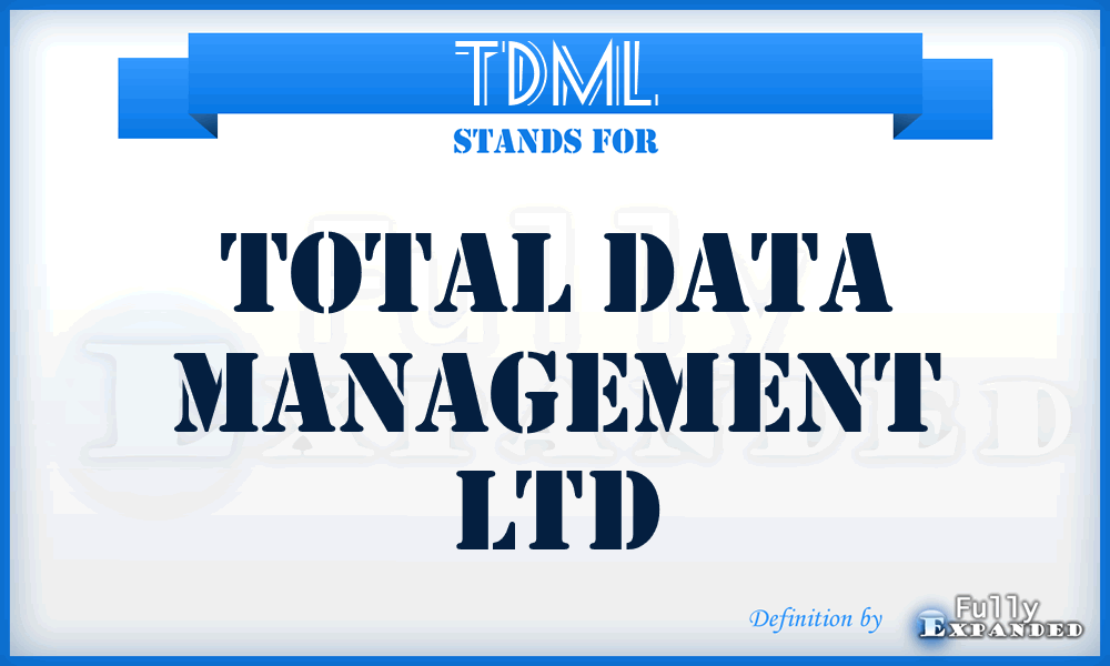 TDML - Total Data Management Ltd