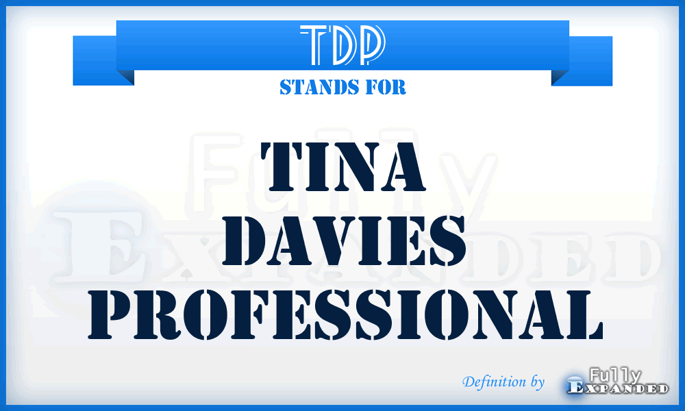 TDP - Tina Davies Professional