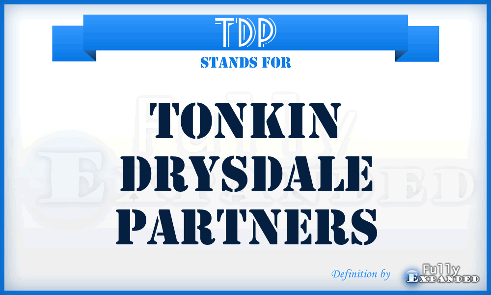 TDP - Tonkin Drysdale Partners
