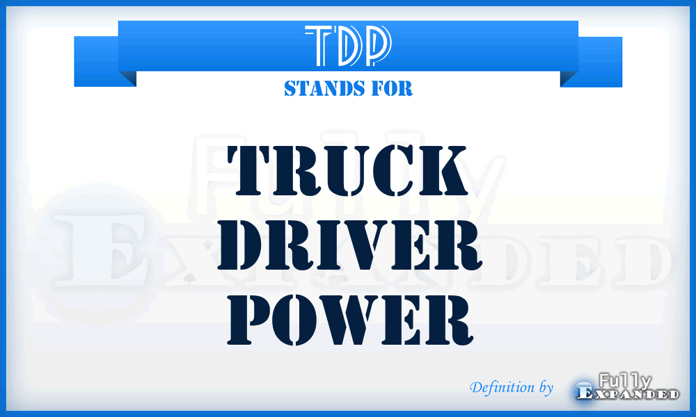 TDP - Truck Driver Power
