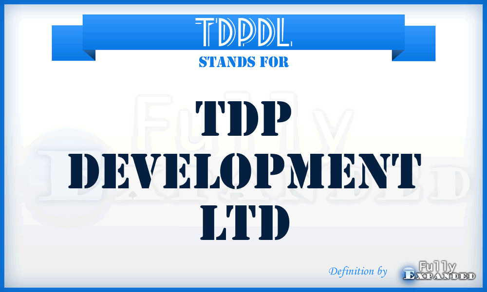 TDPDL - TDP Development Ltd