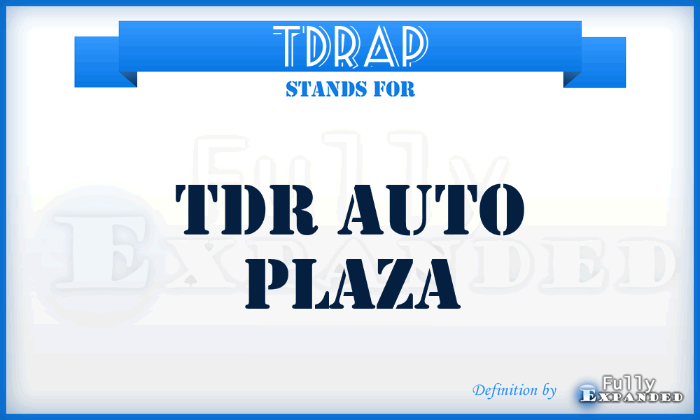 TDRAP - TDR Auto Plaza