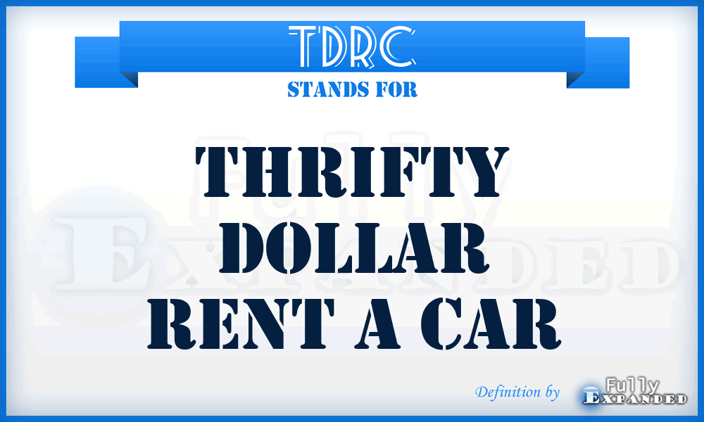 TDRC - Thrifty Dollar Rent a Car