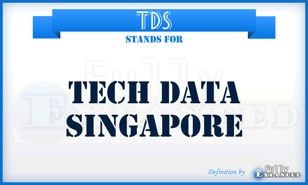 TDS - Tech Data Singapore