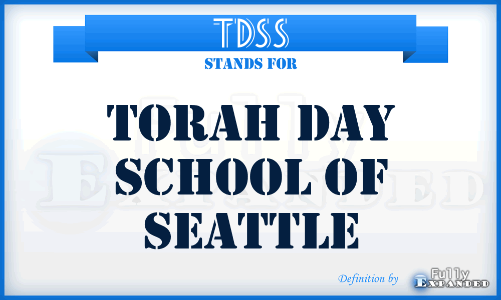 TDSS - Torah Day School of Seattle