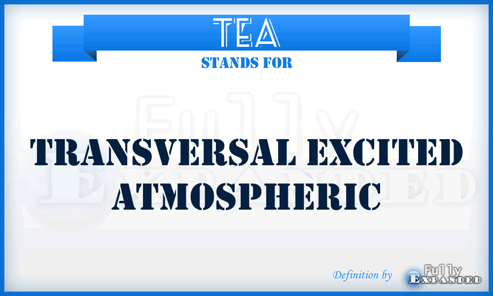 TEA - Transversal Excited Atmospheric