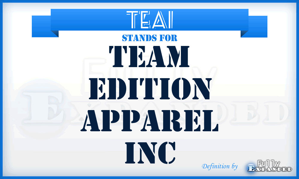 TEAI - Team Edition Apparel Inc