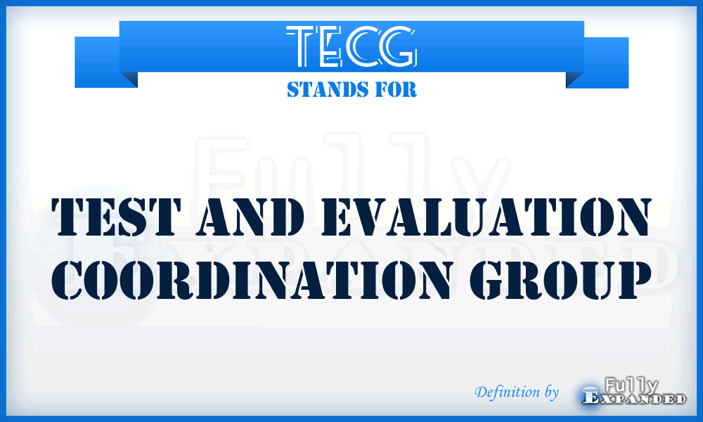 TECG - test and evaluation coordination group