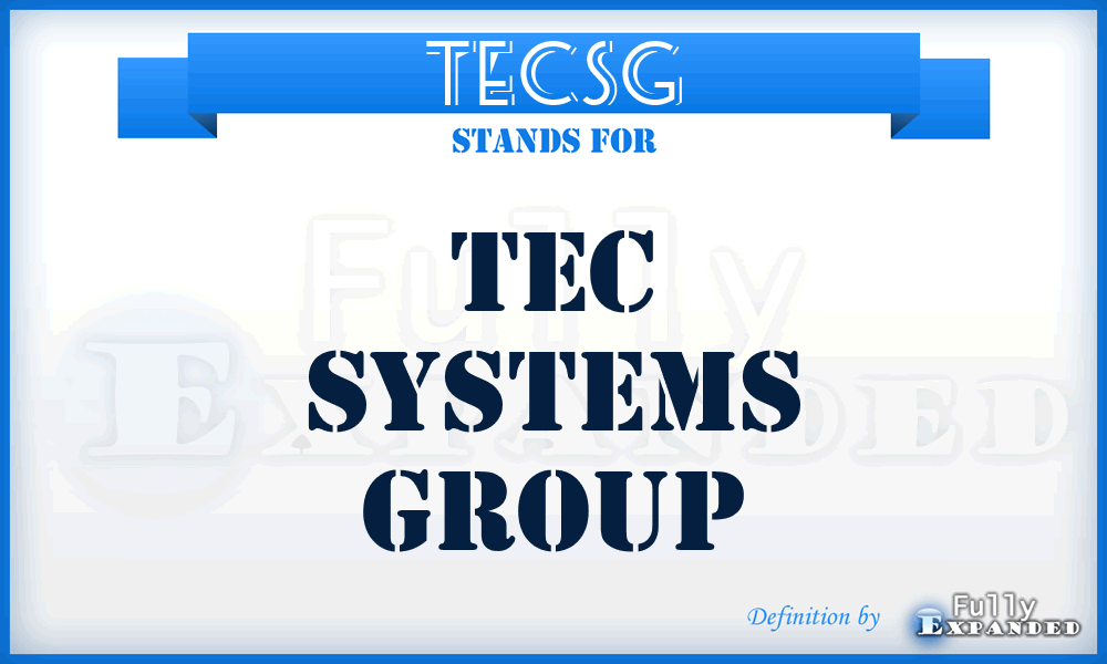 TECSG - TEC Systems Group