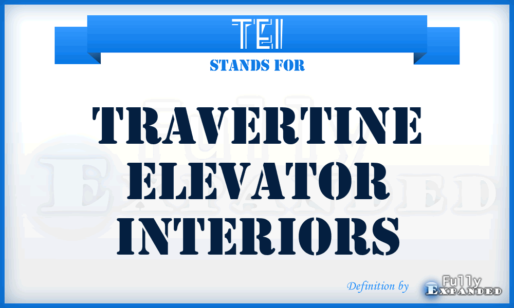TEI - Travertine Elevator Interiors