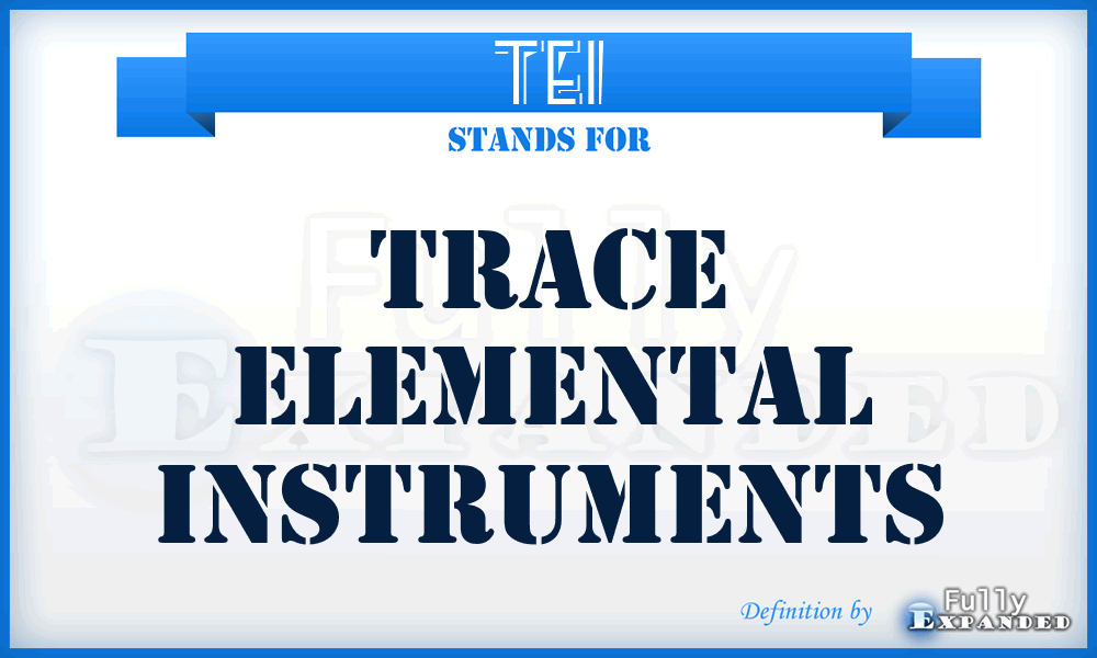 TEI - Trace Elemental Instruments