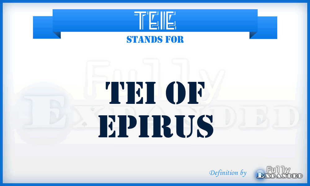 TEIE - TEI of Epirus