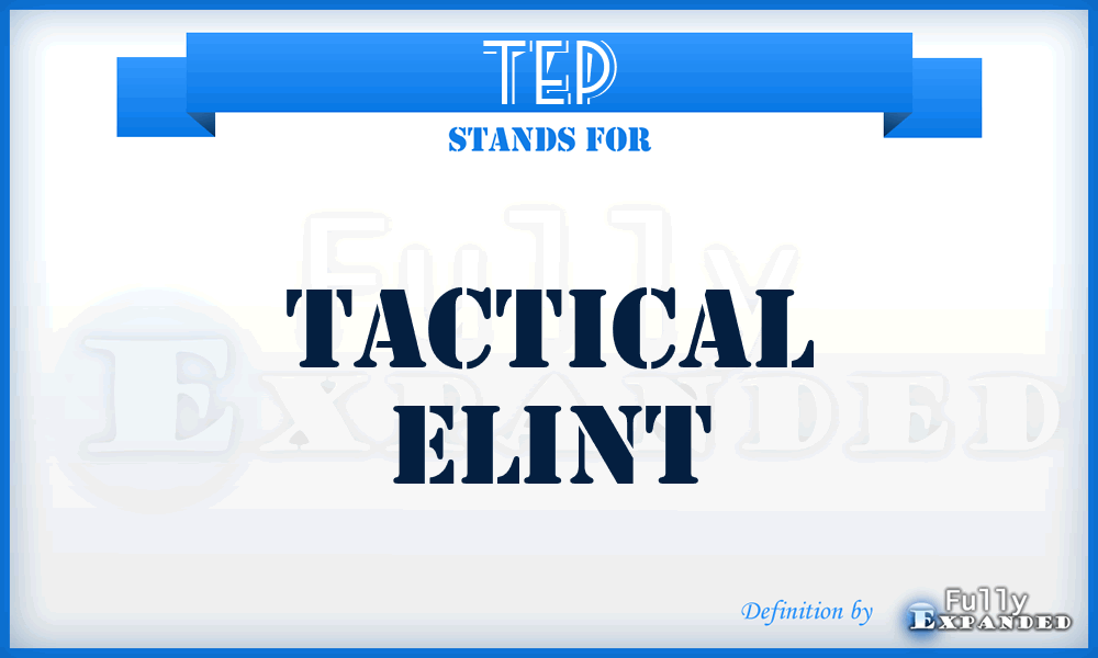TEP - tactical ELINT