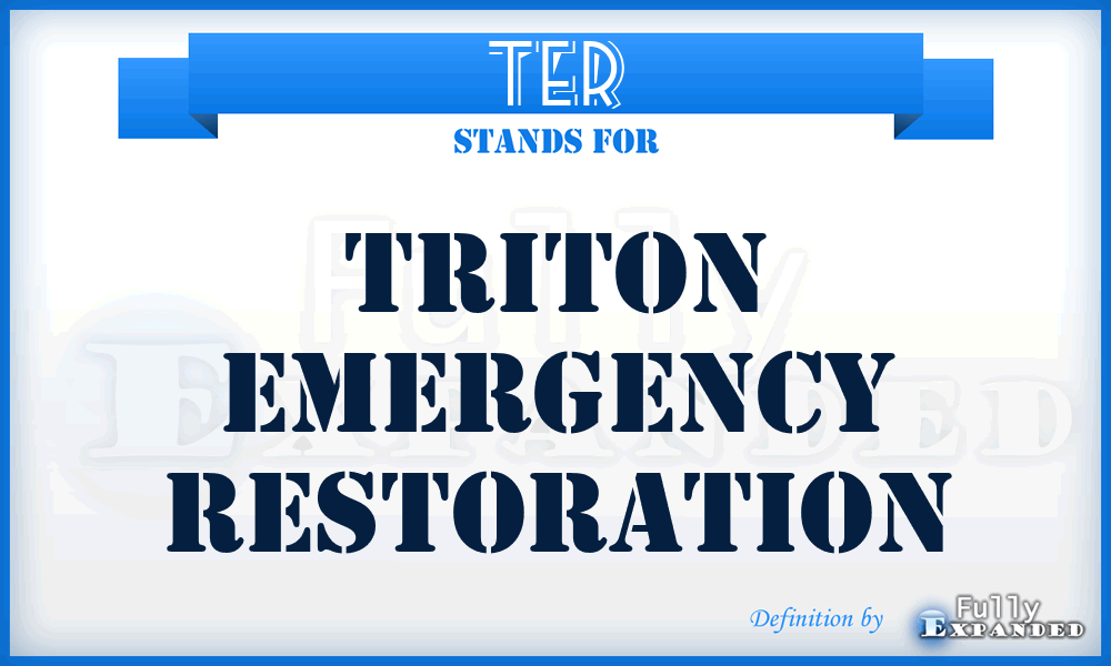 TER - Triton Emergency Restoration