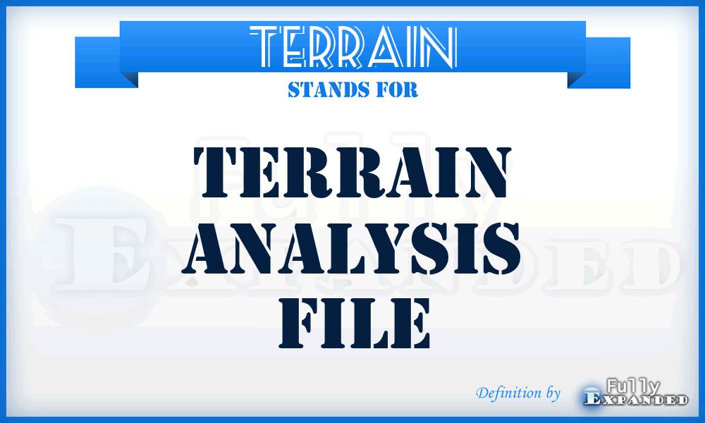 TERRAIN - terrain analysis file