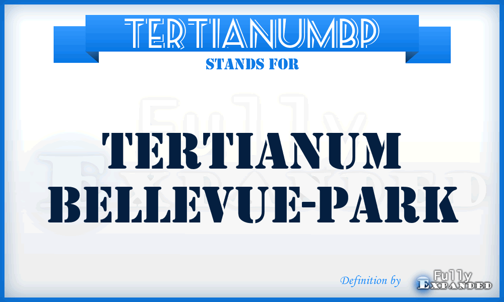 TERTIANUMBP - TERTIANUM Bellevue-Park