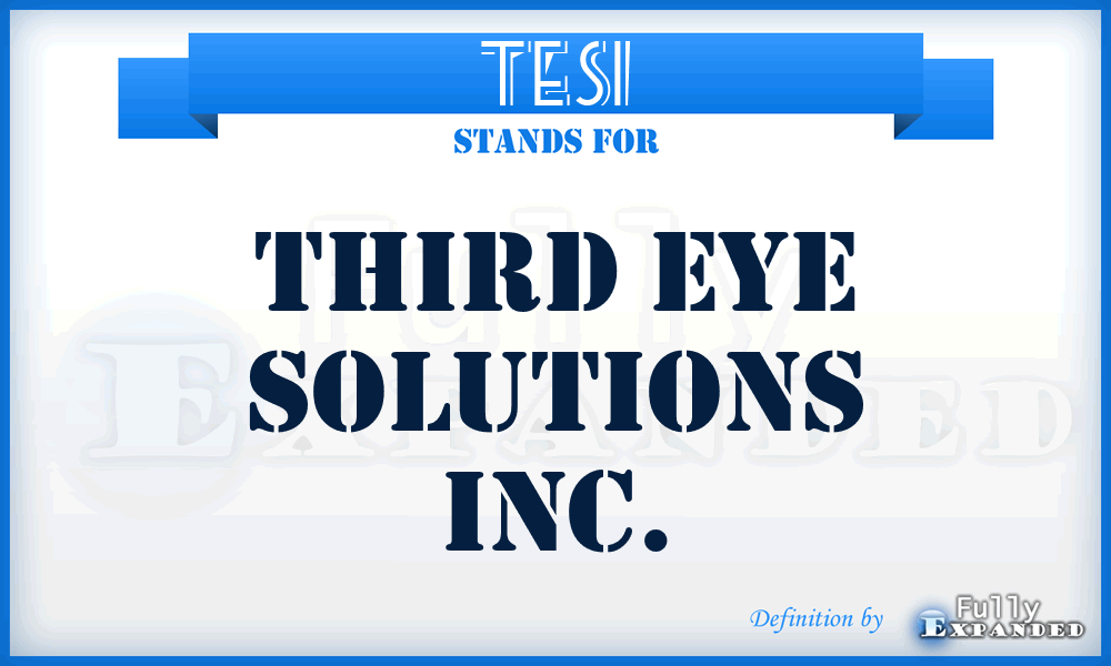 TESI - Third Eye Solutions Inc.