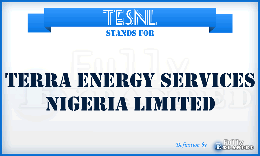 TESNL - Terra Energy Services Nigeria Limited