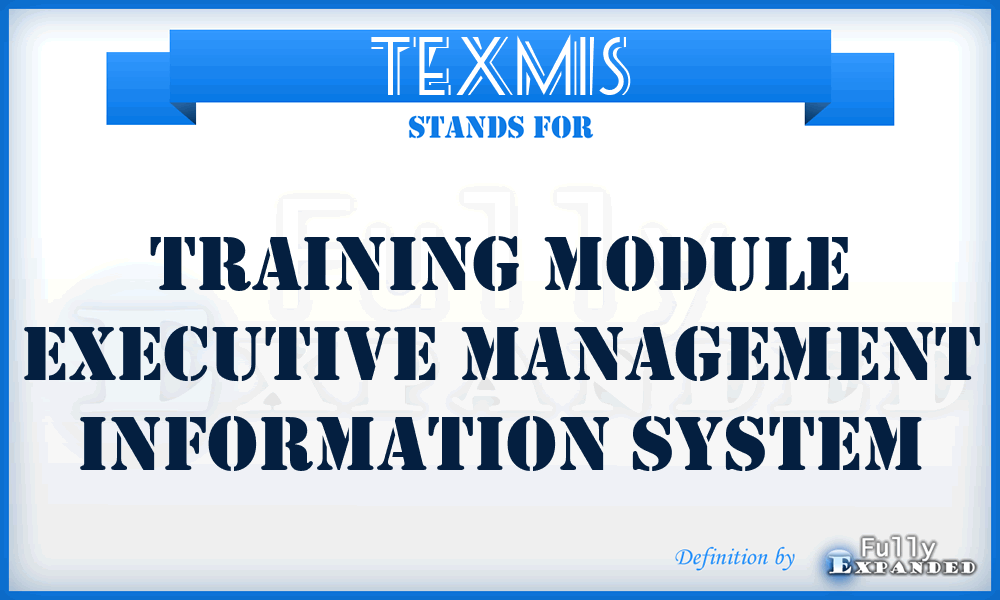 TEXMIS - Training Module Executive Management Information System