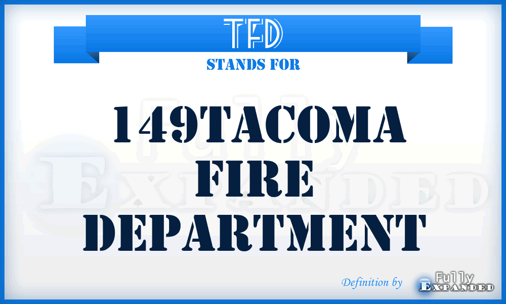 TFD - 149Tacoma Fire Department