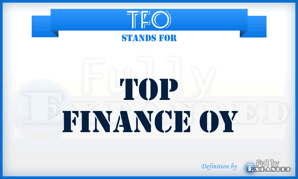 TFO - Top Finance Oy