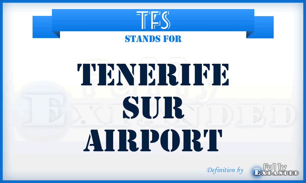 TFS - Tenerife Sur airport