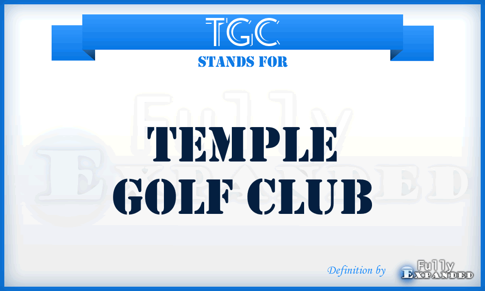 TGC - Temple Golf Club