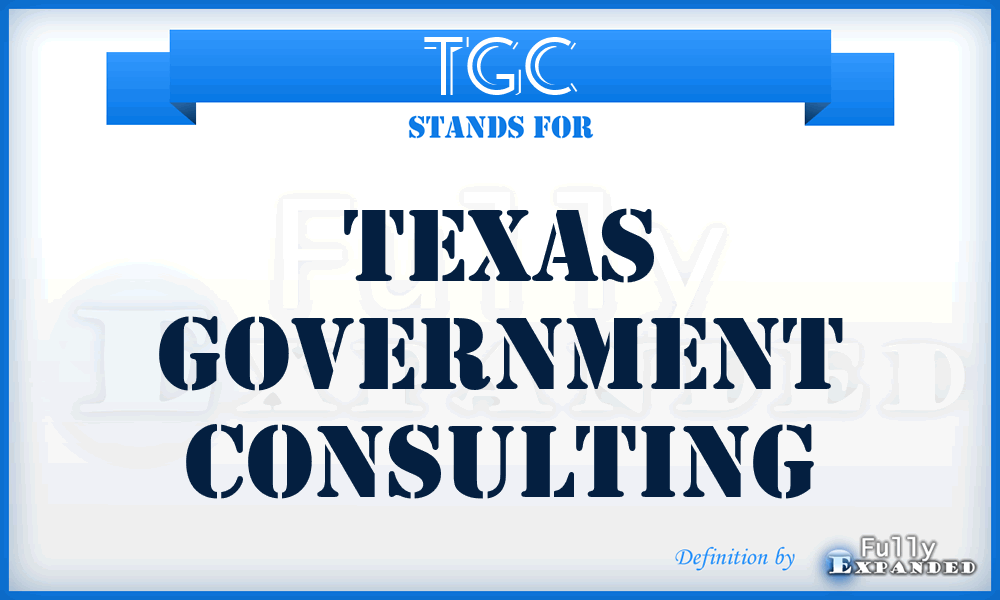 TGC - Texas Government Consulting