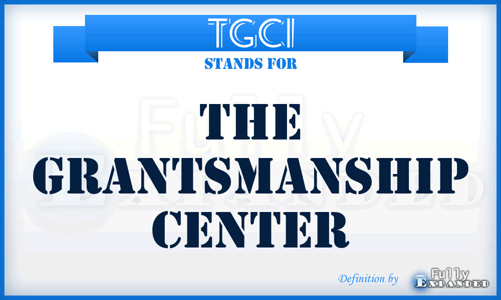TGCI - The Grantsmanship Center