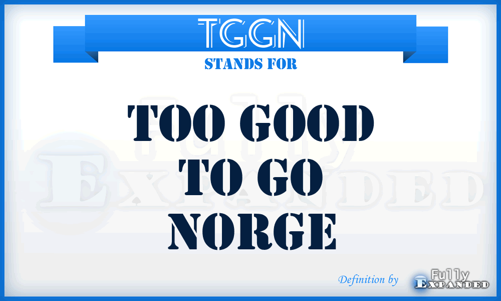 TGGN - Too Good to Go Norge
