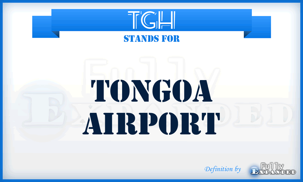 TGH - Tongoa airport
