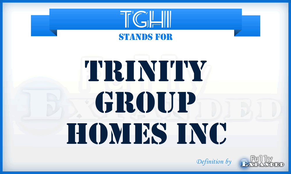 TGHI - Trinity Group Homes Inc