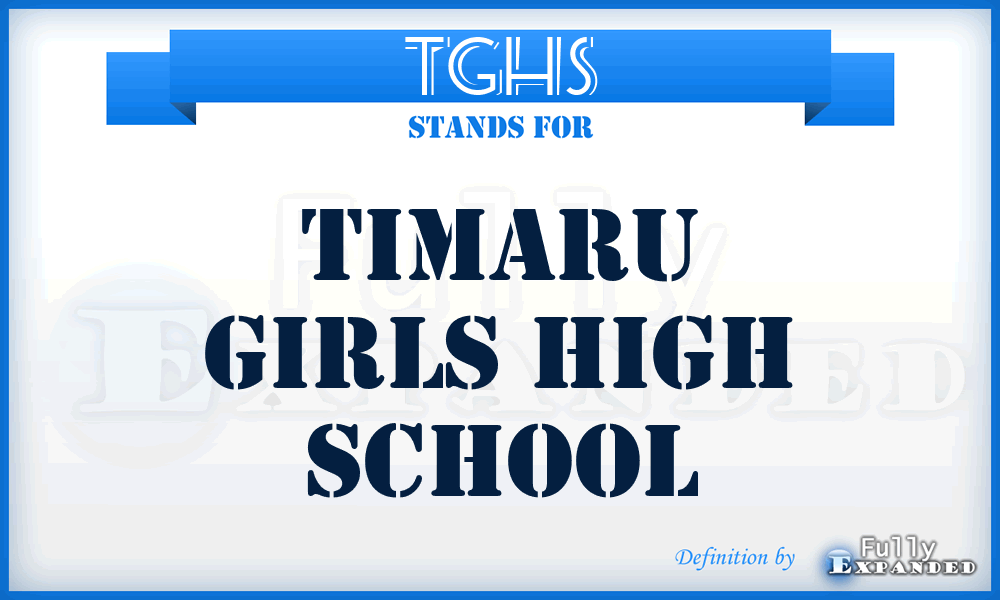 TGHS - Timaru Girls High School