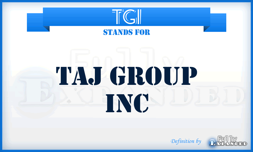 TGI - Taj Group Inc