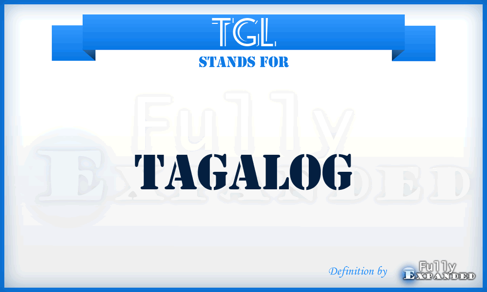 TGL - Tagalog