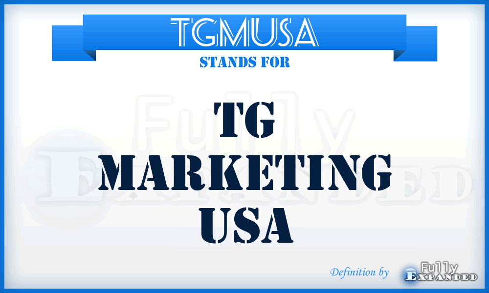 TGMUSA - TG Marketing USA