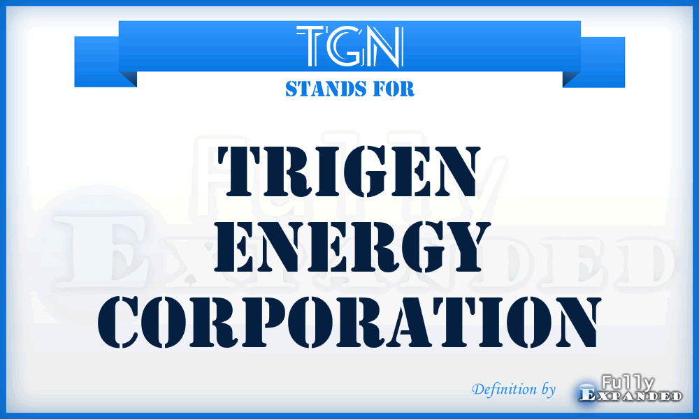 TGN - Trigen Energy Corporation