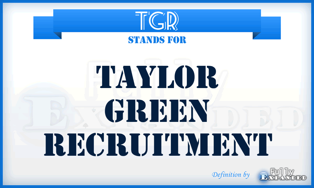 TGR - Taylor Green Recruitment