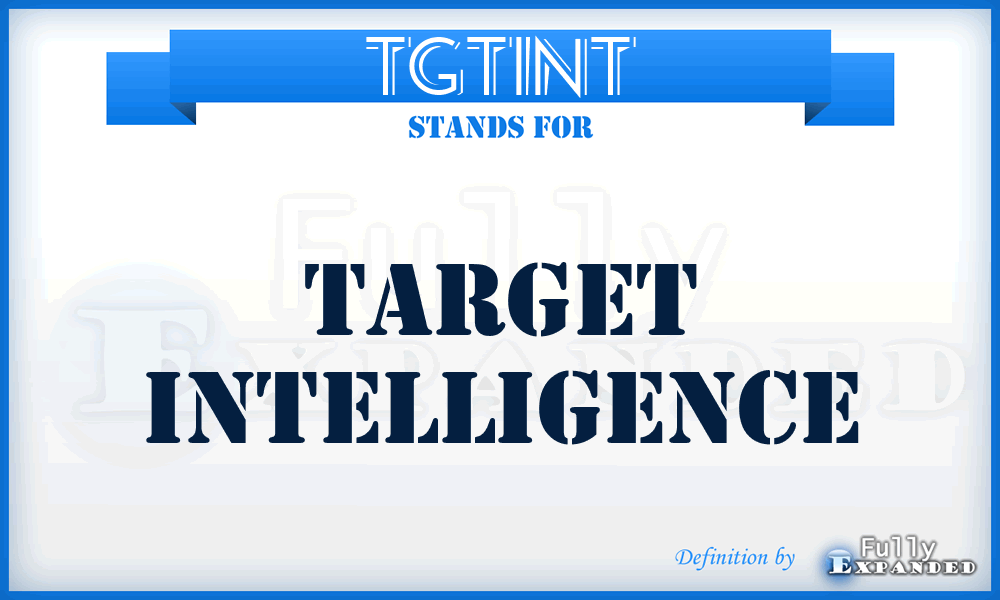 TGTINT - Target Intelligence