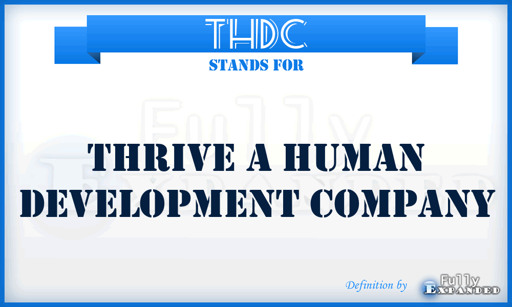 THDC - Thrive a Human Development Company