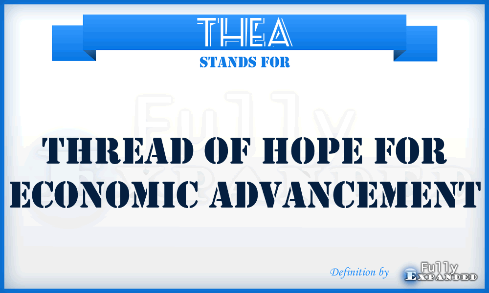 THEA - Thread of Hope for Economic Advancement