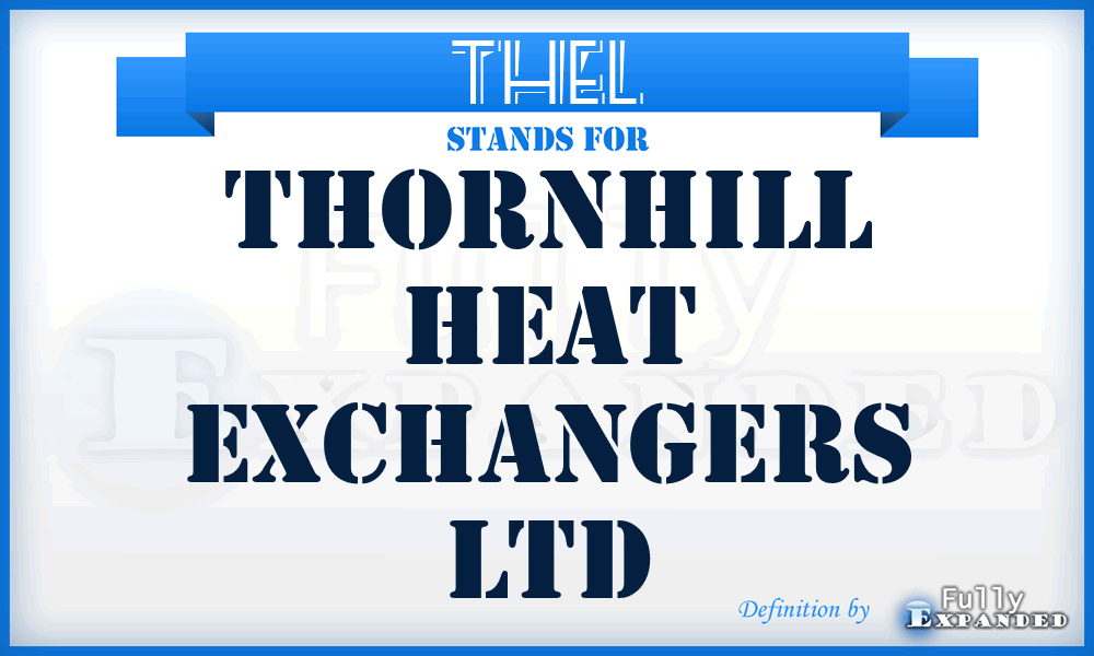 THEL - Thornhill Heat Exchangers Ltd