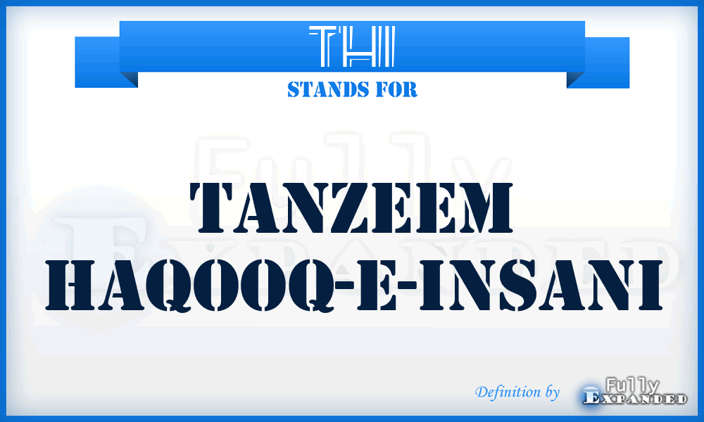 THI - Tanzeem Haqooq-e-Insani