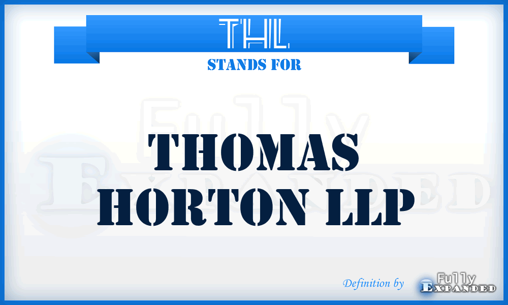 THL - Thomas Horton LLP