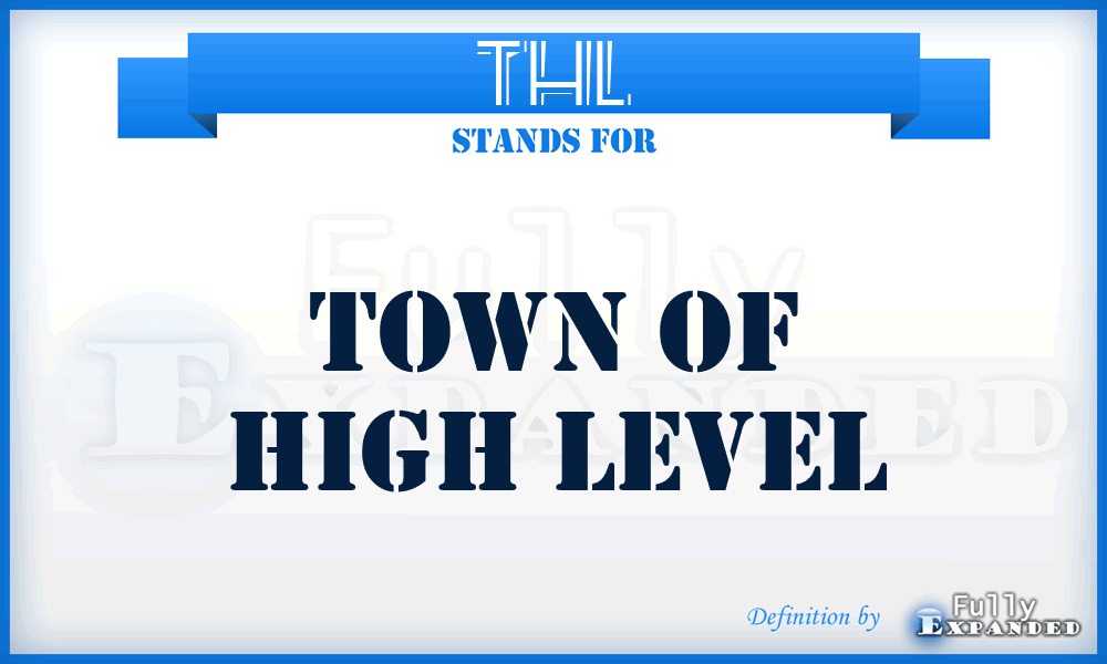 THL - Town of High Level
